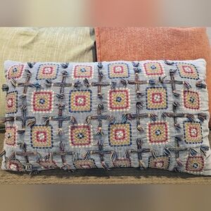 Blue Velvet Throw Pillow